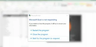Excel Not Responding
