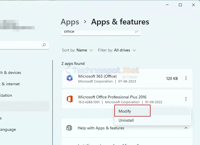 Modify Microsoft Office App