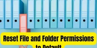 Reset File and Folder Permissions to Default