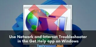 Use Network and Internet Troubleshooter in the Get Help app on Windows