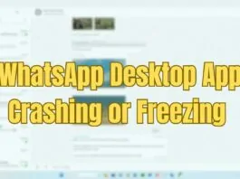 WhatsApp Desktop App Crashing or Freezing