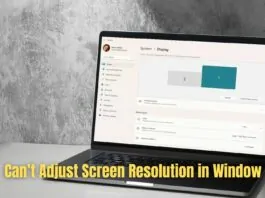 Cant Adjust Screen Resolution in Window
