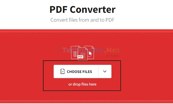 Choose Files to Upload via Smallpdf