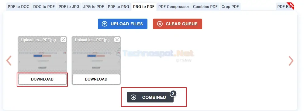 Download the PDF From PNG to PDF