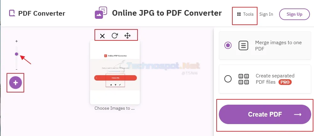 Edit the Images and Create PDF