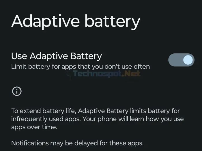 Turn Off Adaptive Battery In Android