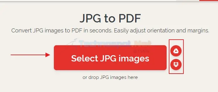 Upload Image Into I Love PDF