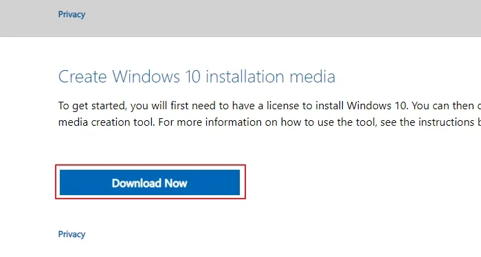 download media installation tool for windows