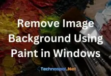 How to remove Image Background using Paint app in Windows
