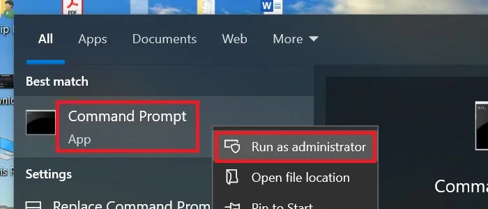 command prompt admin