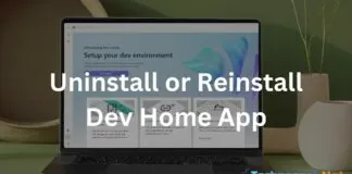 Uninstall or Reinstall Dev Home App