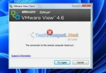 VMware Horizon Client Connection Failed Timeout Was Reached