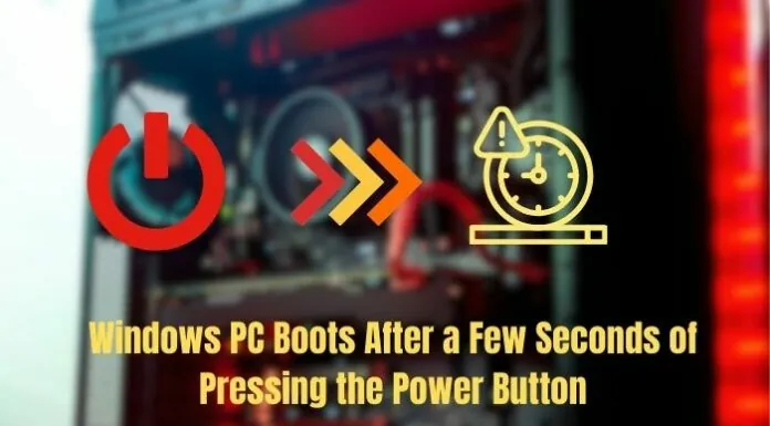 PC Boots Delay Power Button