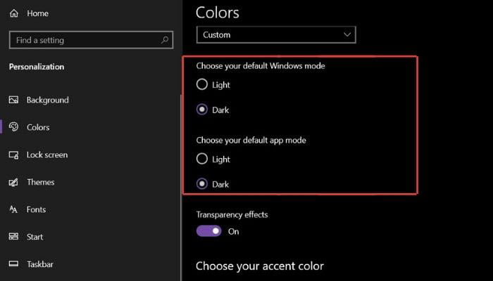 Adjust Color Windows 10