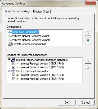 Advance Settings for Adapters and Bindings