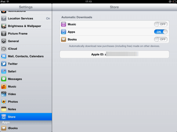 AppStore Auto Download Settings