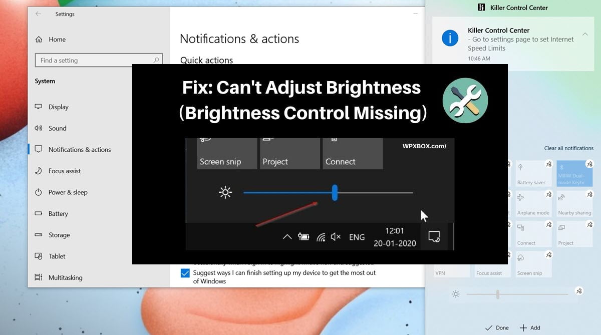 brightness slider app windows 10