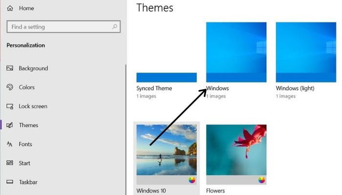 Change Theme Windows 10