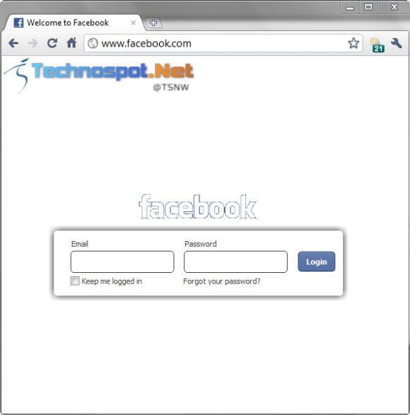 Spruce up the Facebook login page with your favorite image