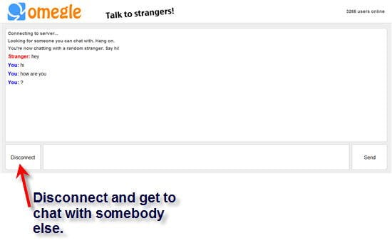 Chat anonymously with strangers
