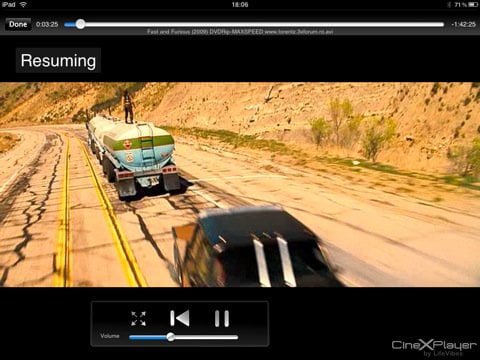 CineXPlayer allows you to Watch Xvid Movies on your iPad