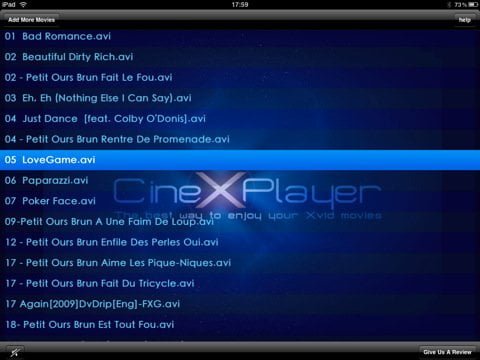 CineXPlayer to Watch Xvid Movies on your iPad