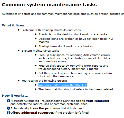 Common system Maintenance