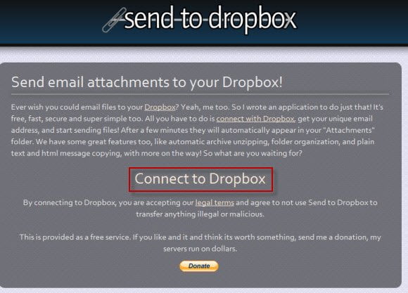 sending a dropbox link