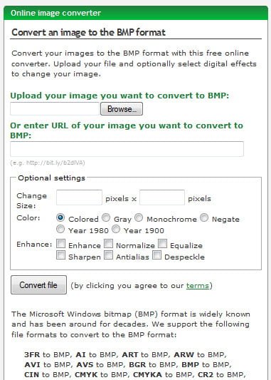 online image converter to monochrome bmp