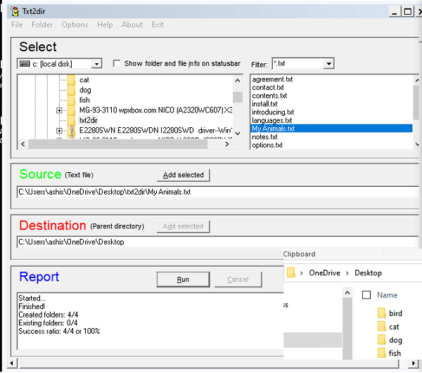 merge multiple folders windows 10