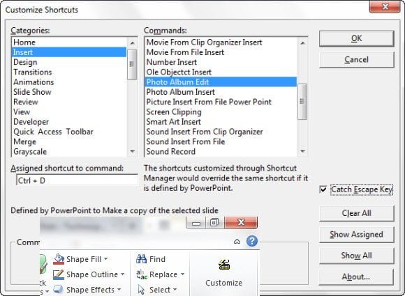Customize PowerPoint Shortcuts