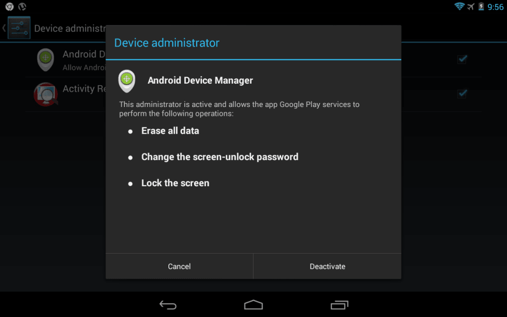 Deactivate Android Device manager