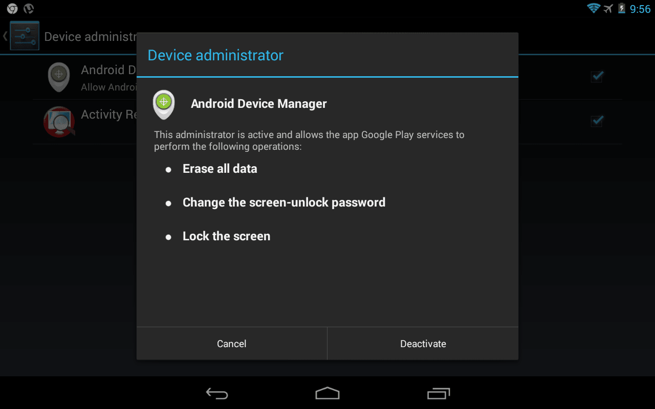 find my device android sd erase