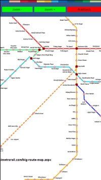 Delhi Metro Map Free Android app to have a look at the complete map of Delhi Metro