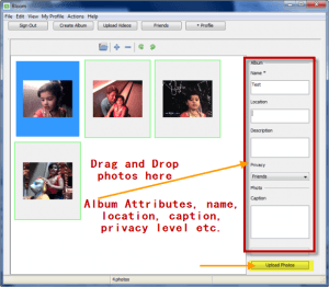 Free Desktop application to upload / manage Facebook photos and videos