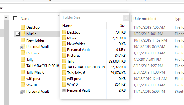 afficher les spécifications de chaque dossier dans le cadre de l'explorateur Windows lui-même