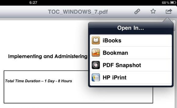 Download PDF to iBooks