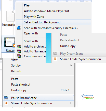 dreamscene not working windows 10