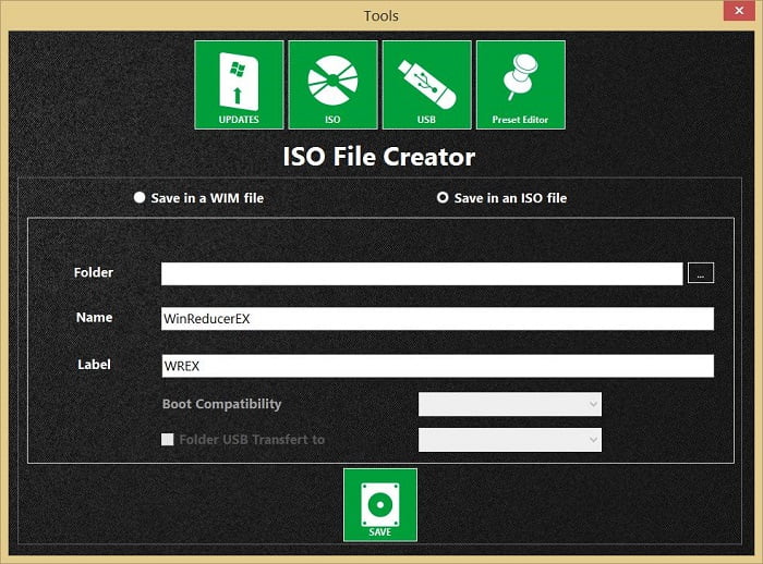 EX 100 Create ISO File Windows 10
