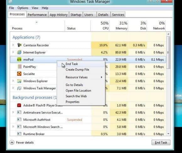 task manager close all apps