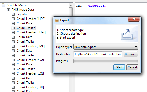 Exporting data using File Scanner