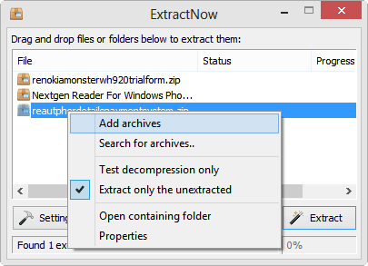 Extract Now for Windows