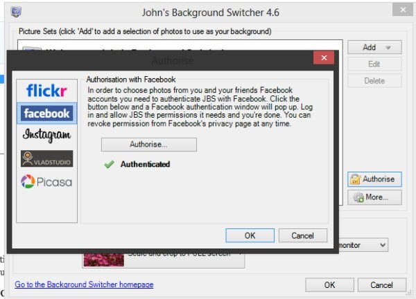 Facebook Switcher Johns Background Switcher