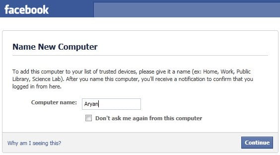 Facebook Add Computer