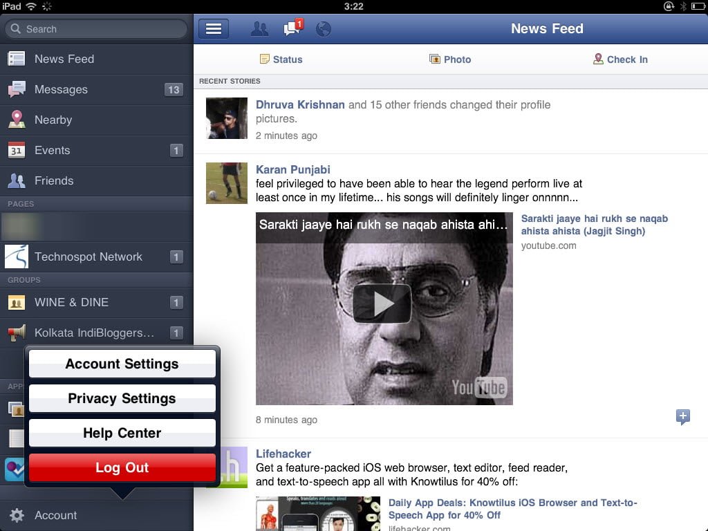 Video Review : Facebook iPad App