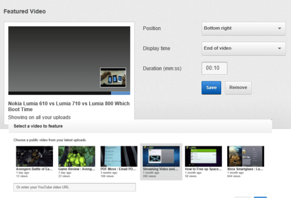 Add Featured Video to all your YouTube Videos