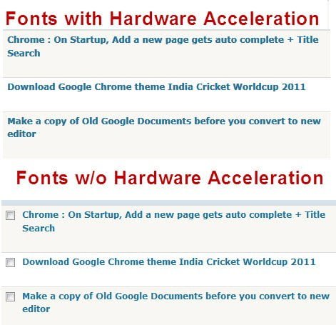Fix Hardware Acceleration with Fonts in Firefox 4
