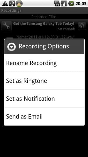 Free Android app sing, record, pitch correct, share, set as ringtone