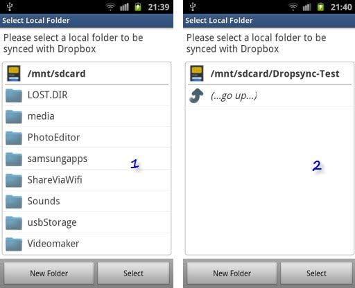 Free Android app to sync a folder on SD Card with a Dropbox folder