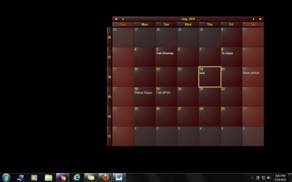 Free Calendar and To Do list organizer application for Windows